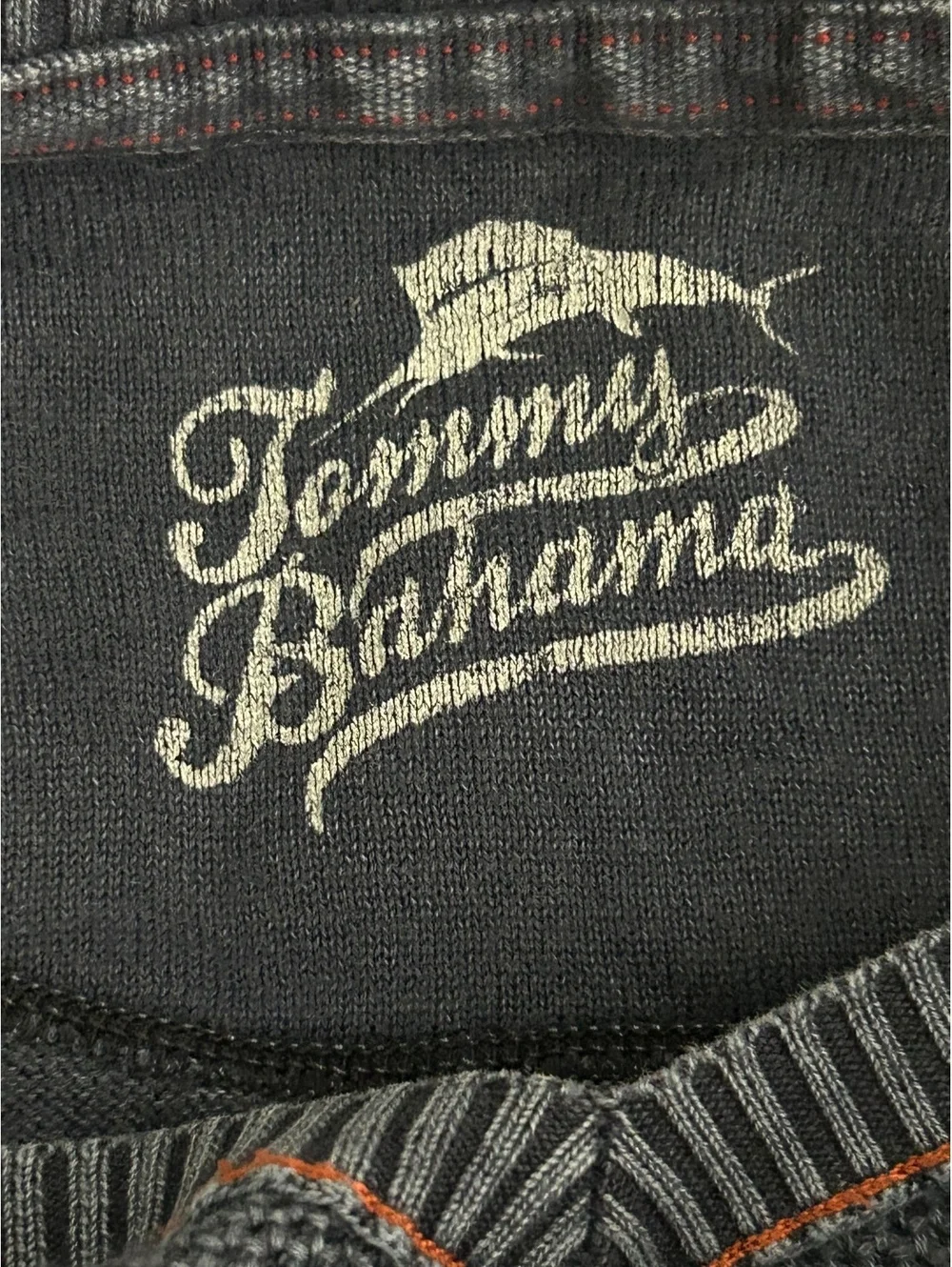 Tommy Bahama Sweater Mens XXL Distressed Navy Blue Lightweight Coastal Luxury